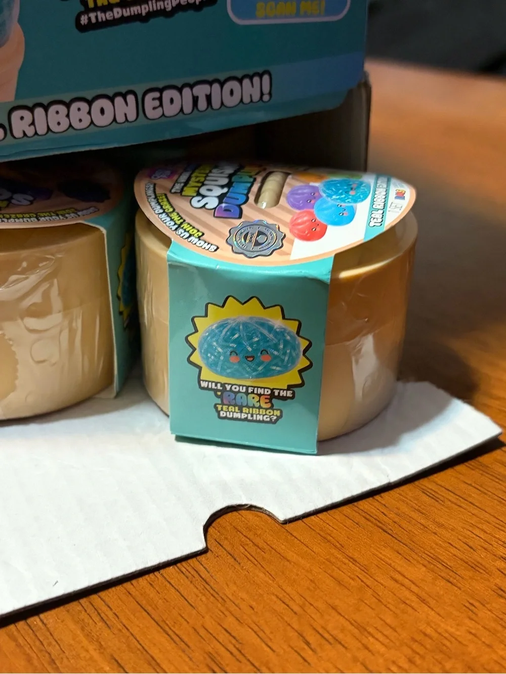 1 CONFIRMED RARE SEALED Viral RMS Mini Mystery Squishy Dumpling Teal Ribbon-9 ct